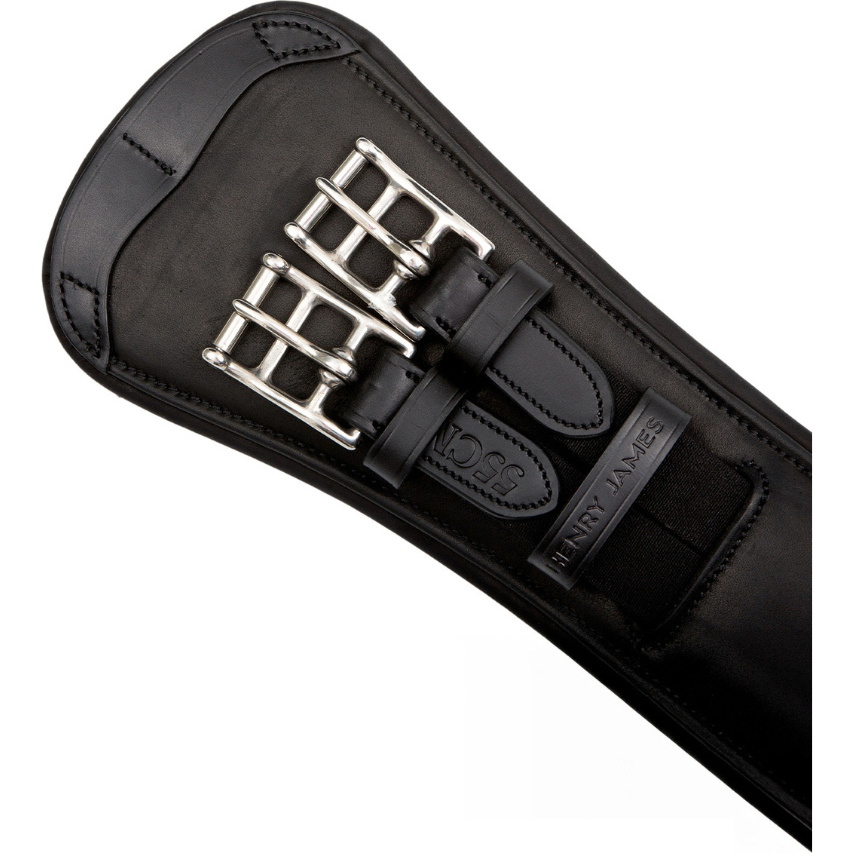 2025 Henry James Saddlery Athletic Anatomic Short Girth GRTH-04-SHT - Black